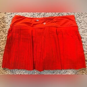 lululemon red pleated tennis skirt - NWOT